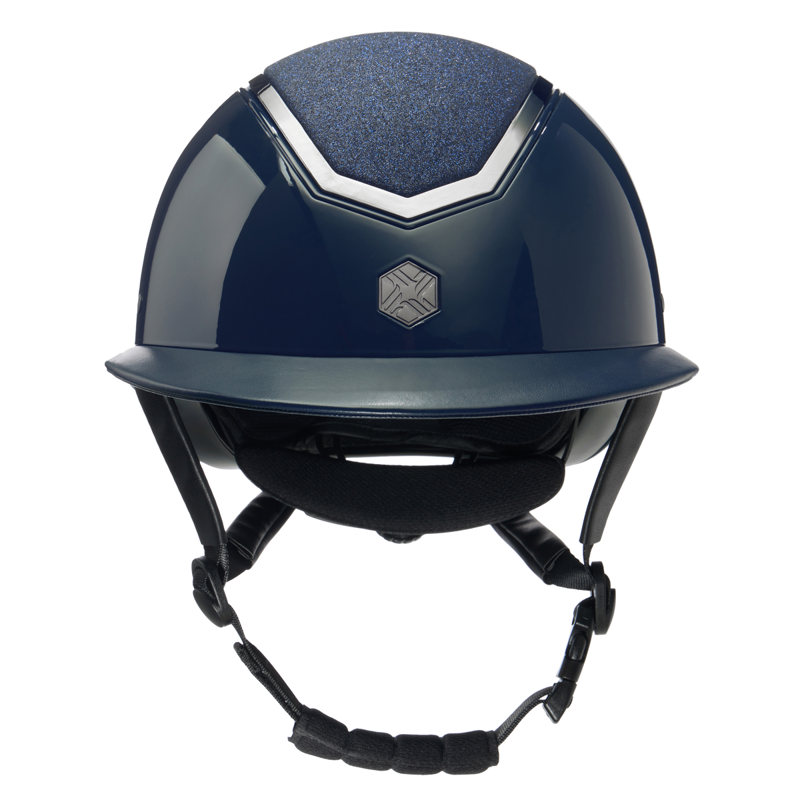 EQX by Charles Owen Kylo Sparkly Wide Peak Riding Hat with MIPS - Navy Gloss/Pewter-1